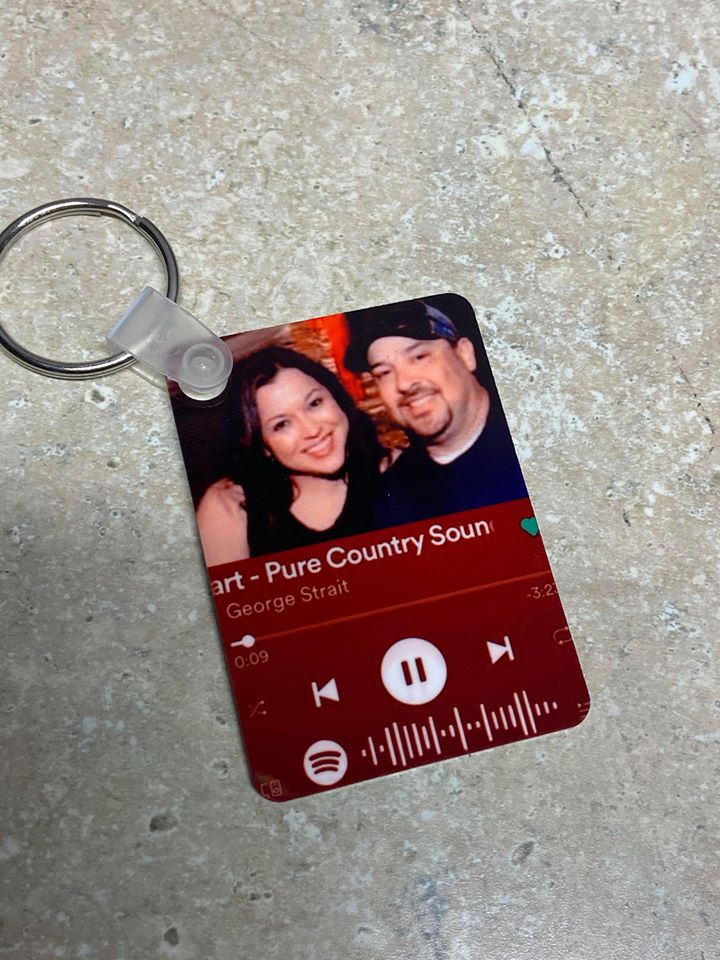 Customized Song Photo Key Chain