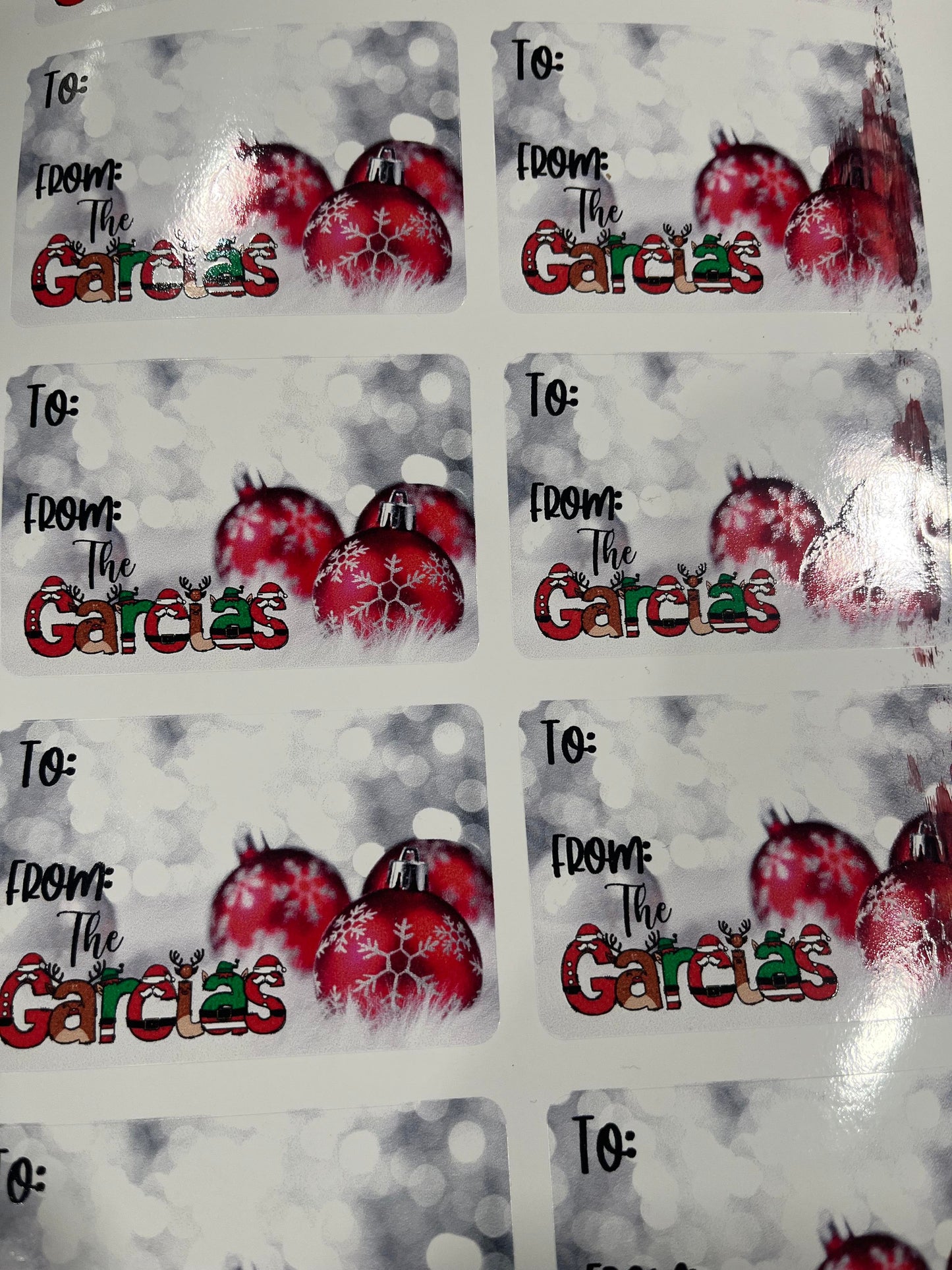 Christmas Gift Tag Stickers
