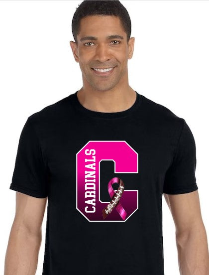 Football Breast Cancer Awareness Tee