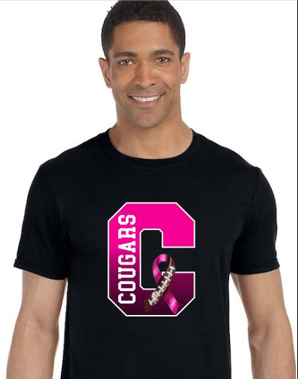 Football Breast Cancer Awareness Tee